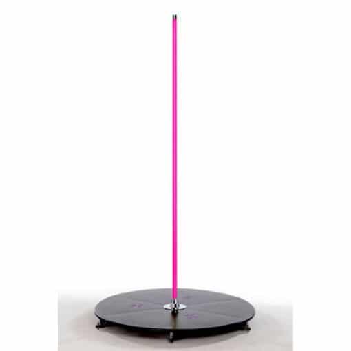 pink pole with stage
