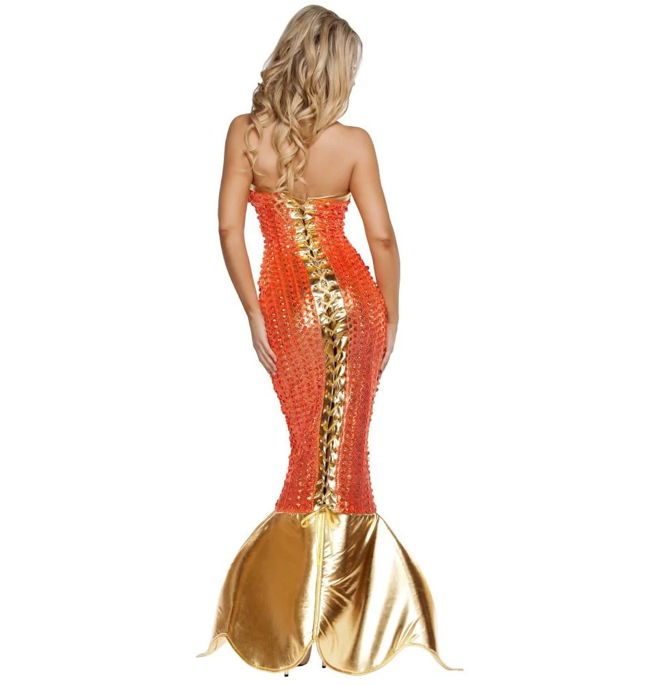 1PC Seductive Ocean Siren Sexy Mermaid Costume Back View