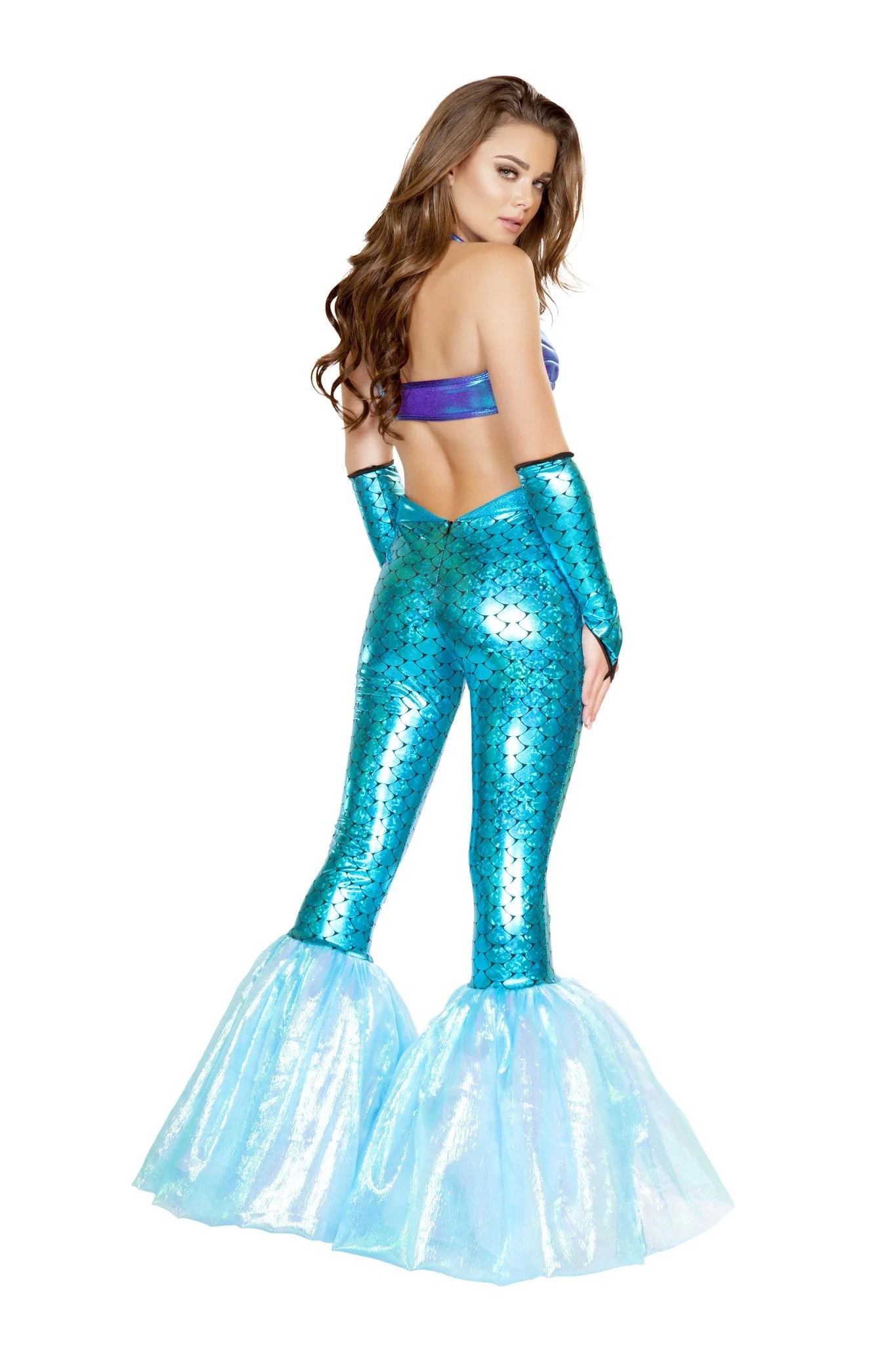 2PC Mermaid Vixen Costume for Adults Back View