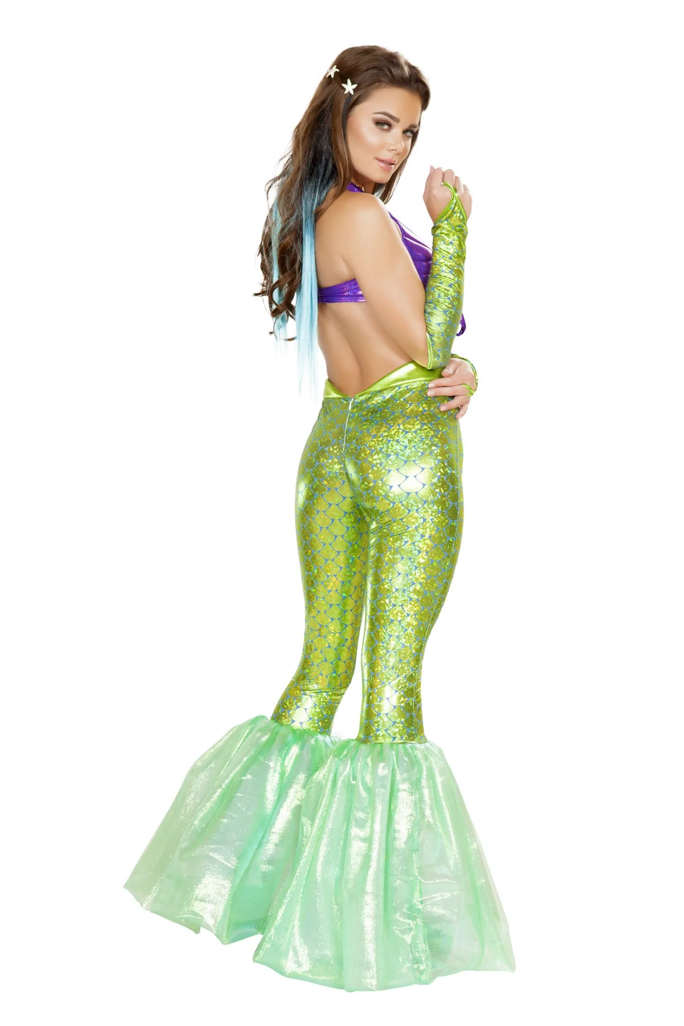 2PC Poseidon's Daughter Mermaid Costume Back View