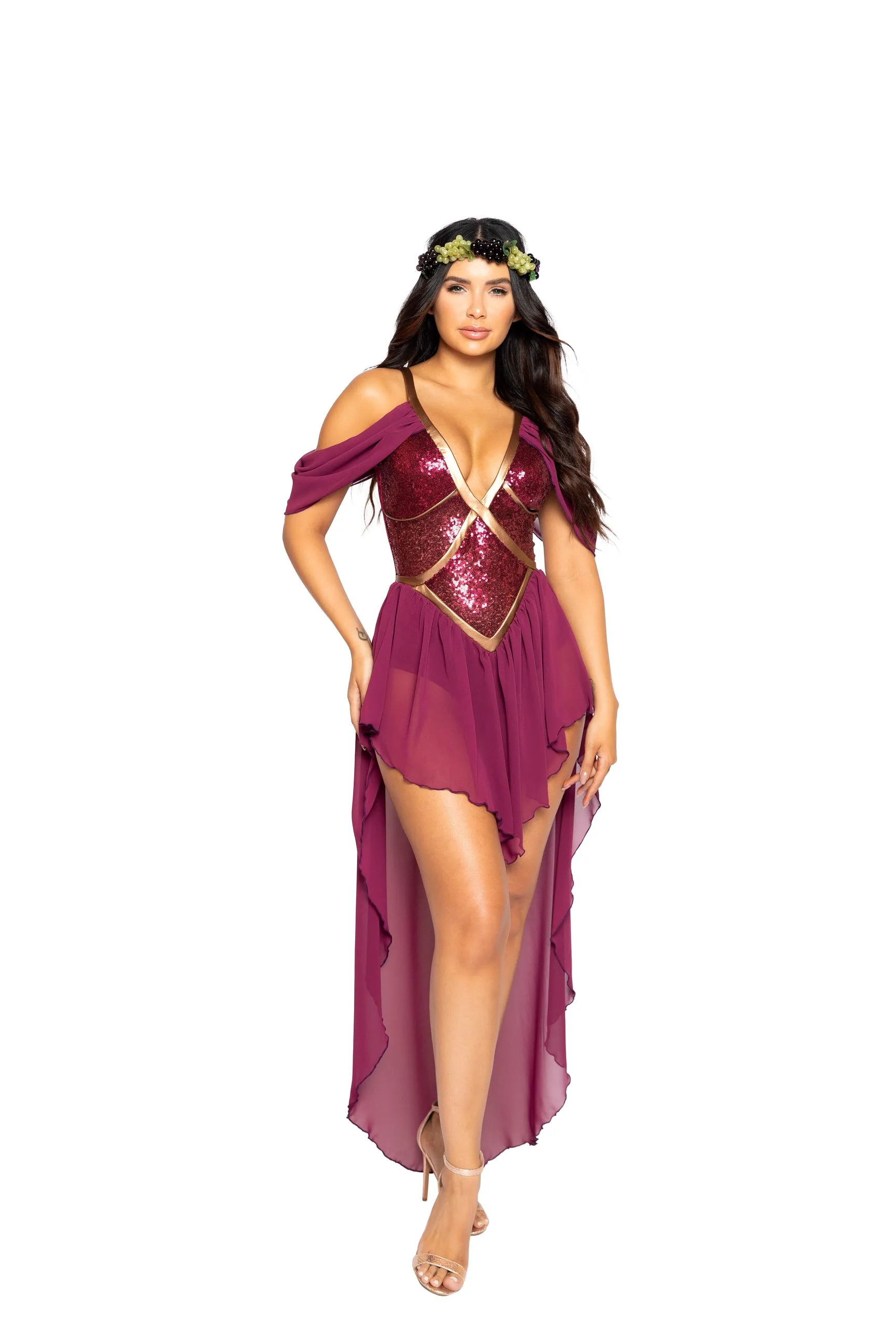 2PC Wine Greek Goddess Costume