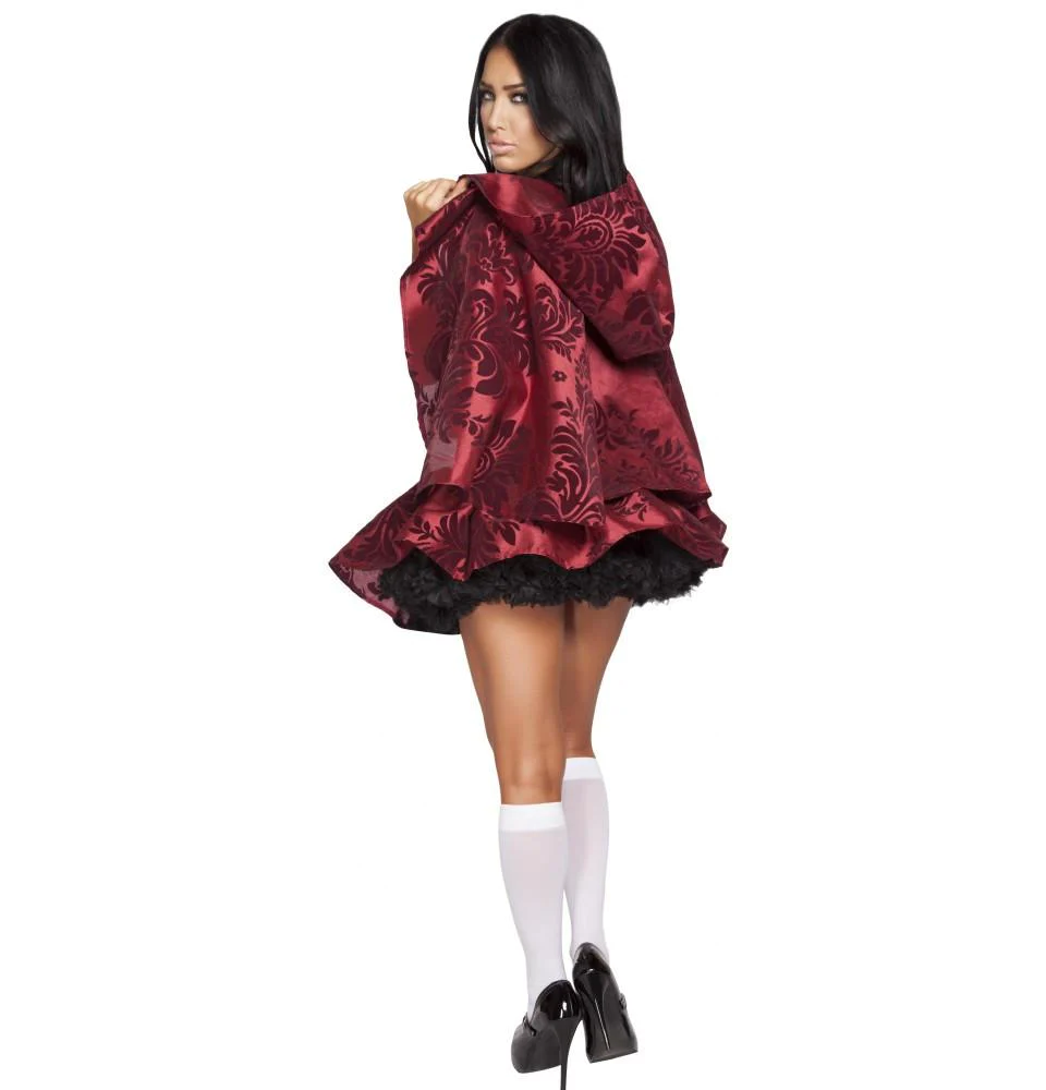 4 Piece Lusty Lil' Red Riding Hood Costume back view