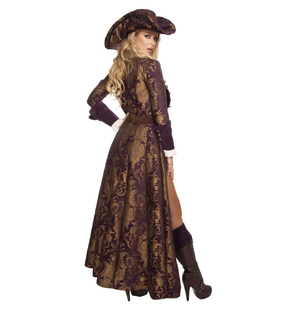 6PC DECADENT DIVA PIRATE COSTUME FOR WOMEN Back View
