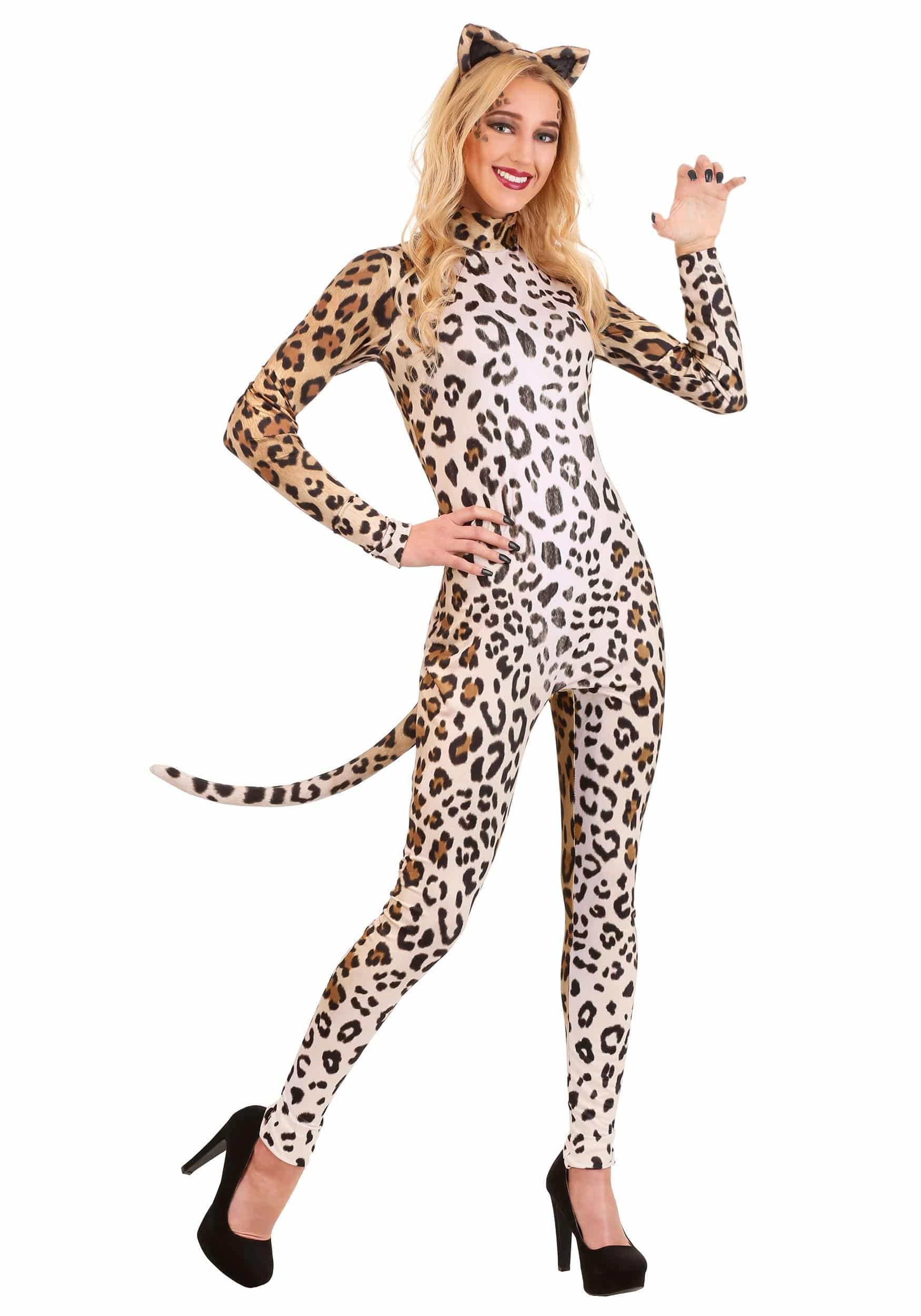 Leopard Catsuit Costume for Women