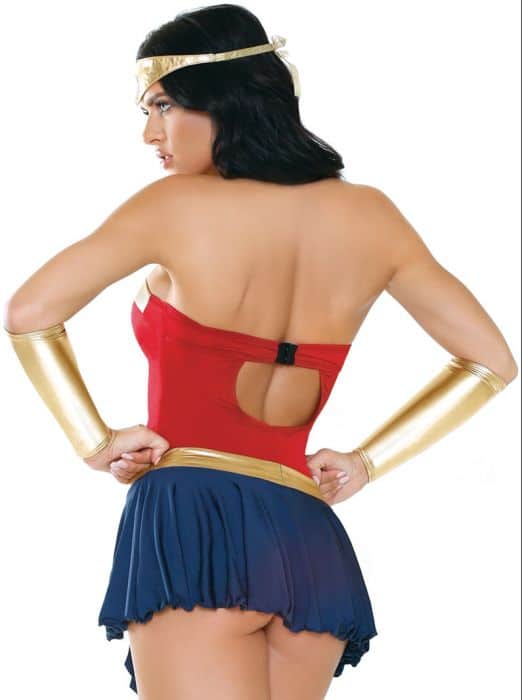 Wonder Woman Superhero Costume Set Back View
