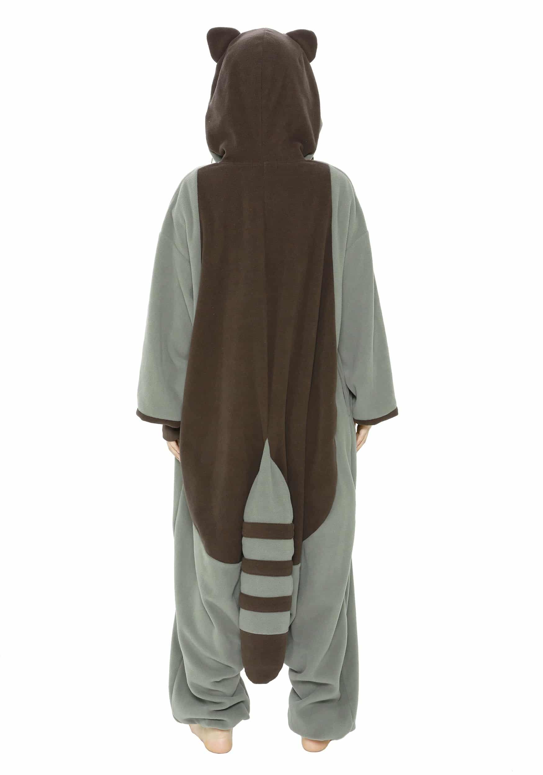 Raccoon Costume for Adults and Women Back View